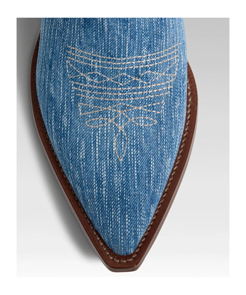 Santa Fe Panelled Denim Boots