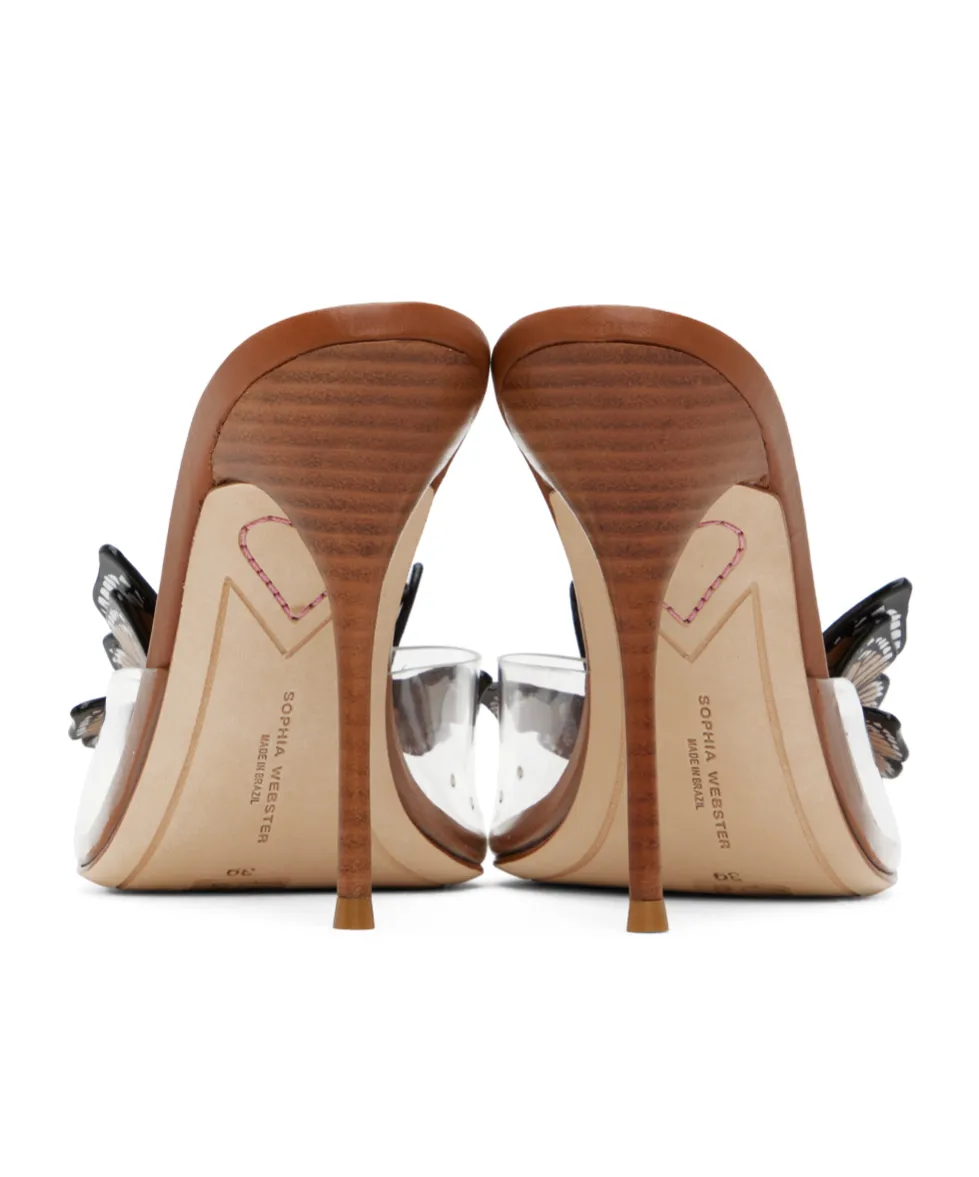 High-Heeled Sandals With Pattern Decal