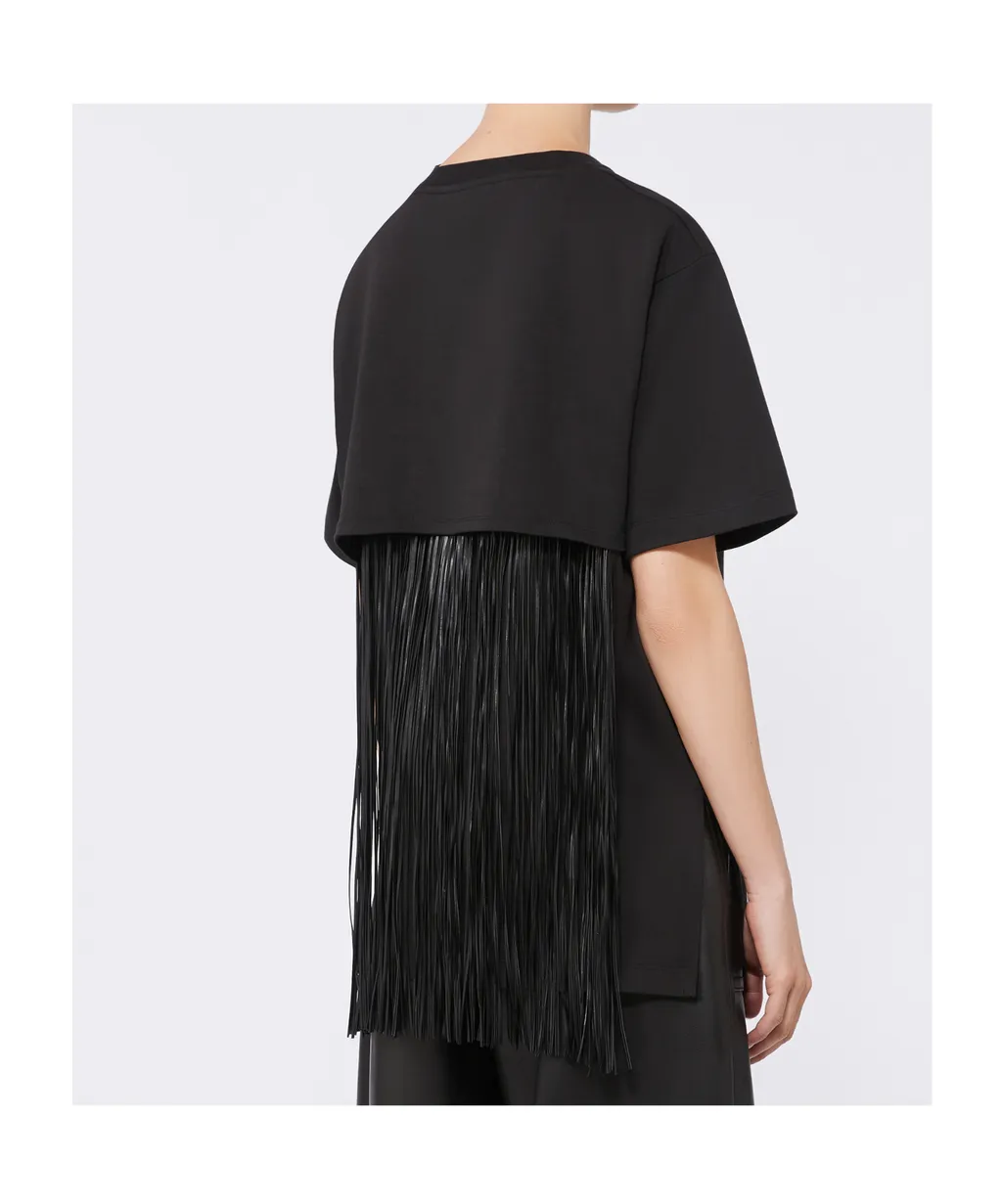 Crewneck Fringed T-Shirt
