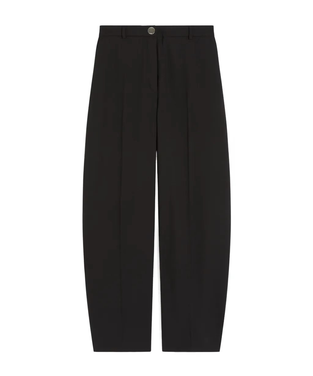 Straight Wool Trousers