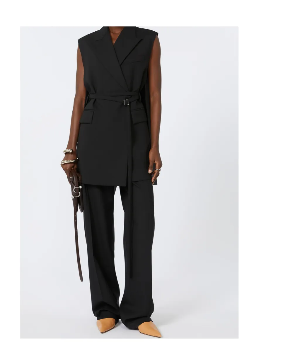 Straight Wool Trousers
