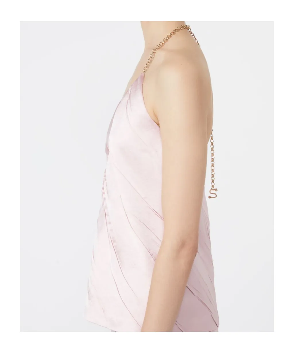 V-Neck Chain-Detailed Top