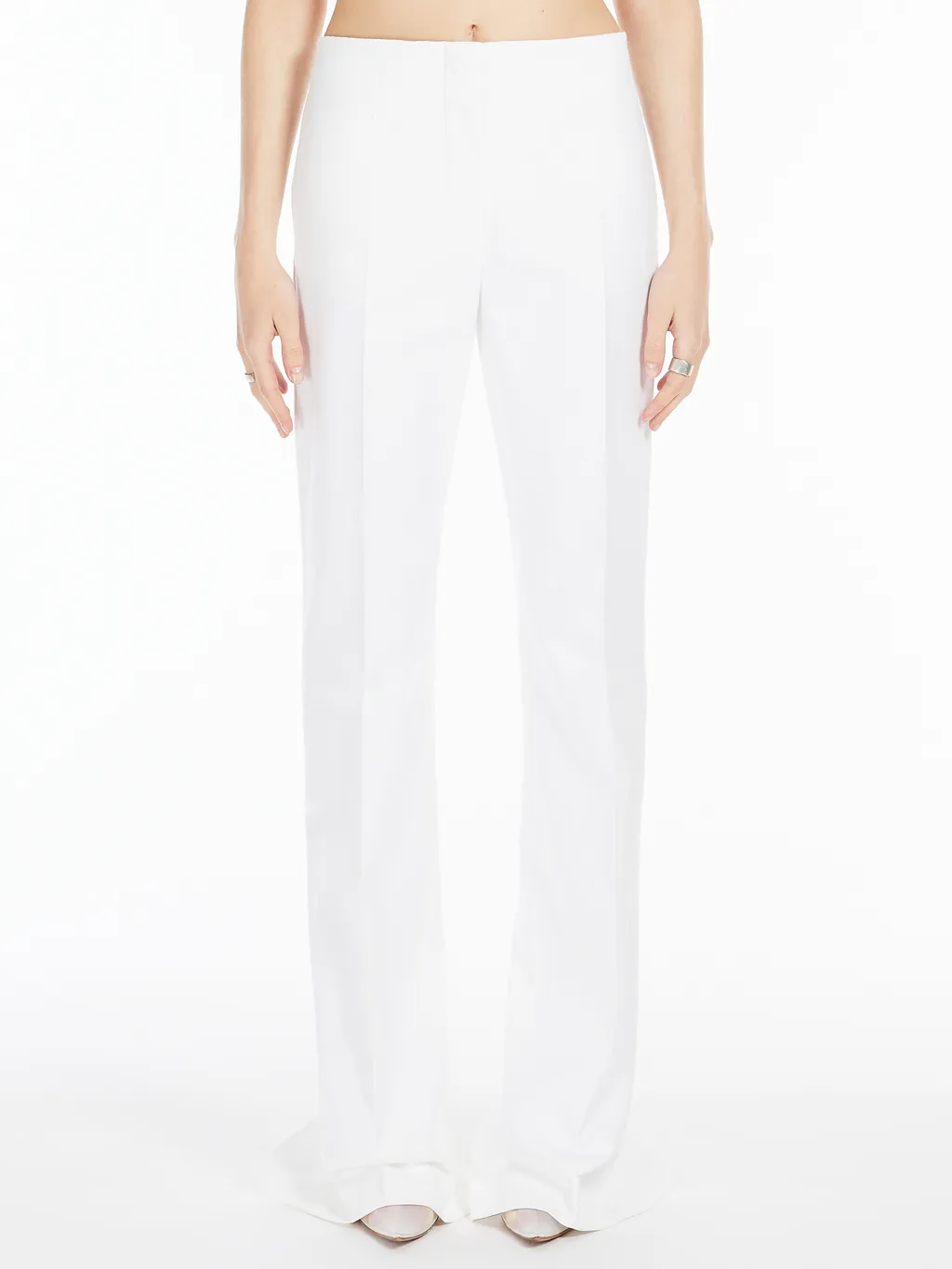 Abbono Pleat Detailed Straight Leg Trousers