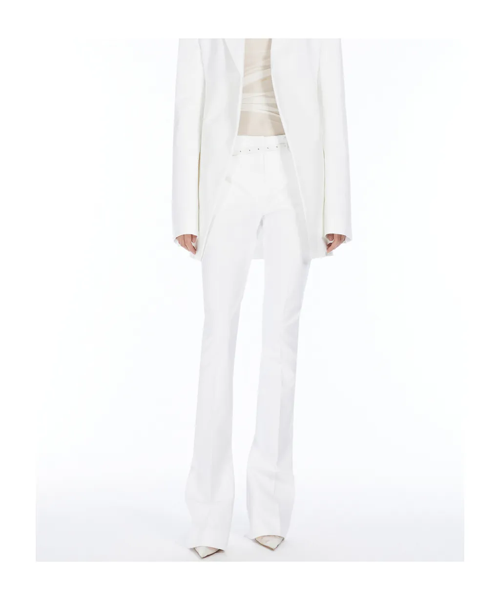 Abbono Pleat Detailed Straight Leg Trousers