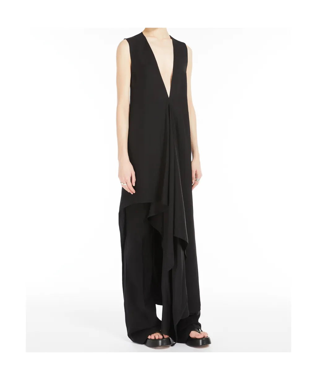 Acline1234 Asymmetric V-Neck Dress