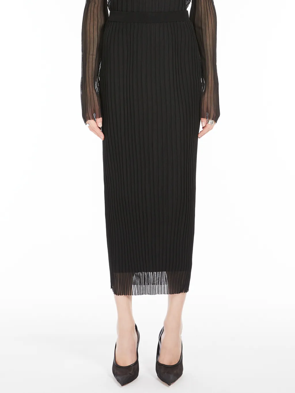 Album1234 Ribbed-Knit Pencil Skirt