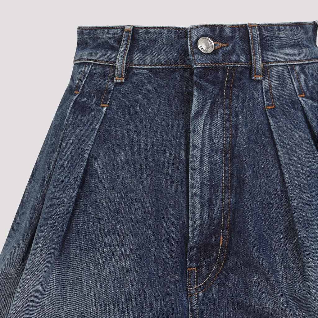 Logo Patch Denim Shorts