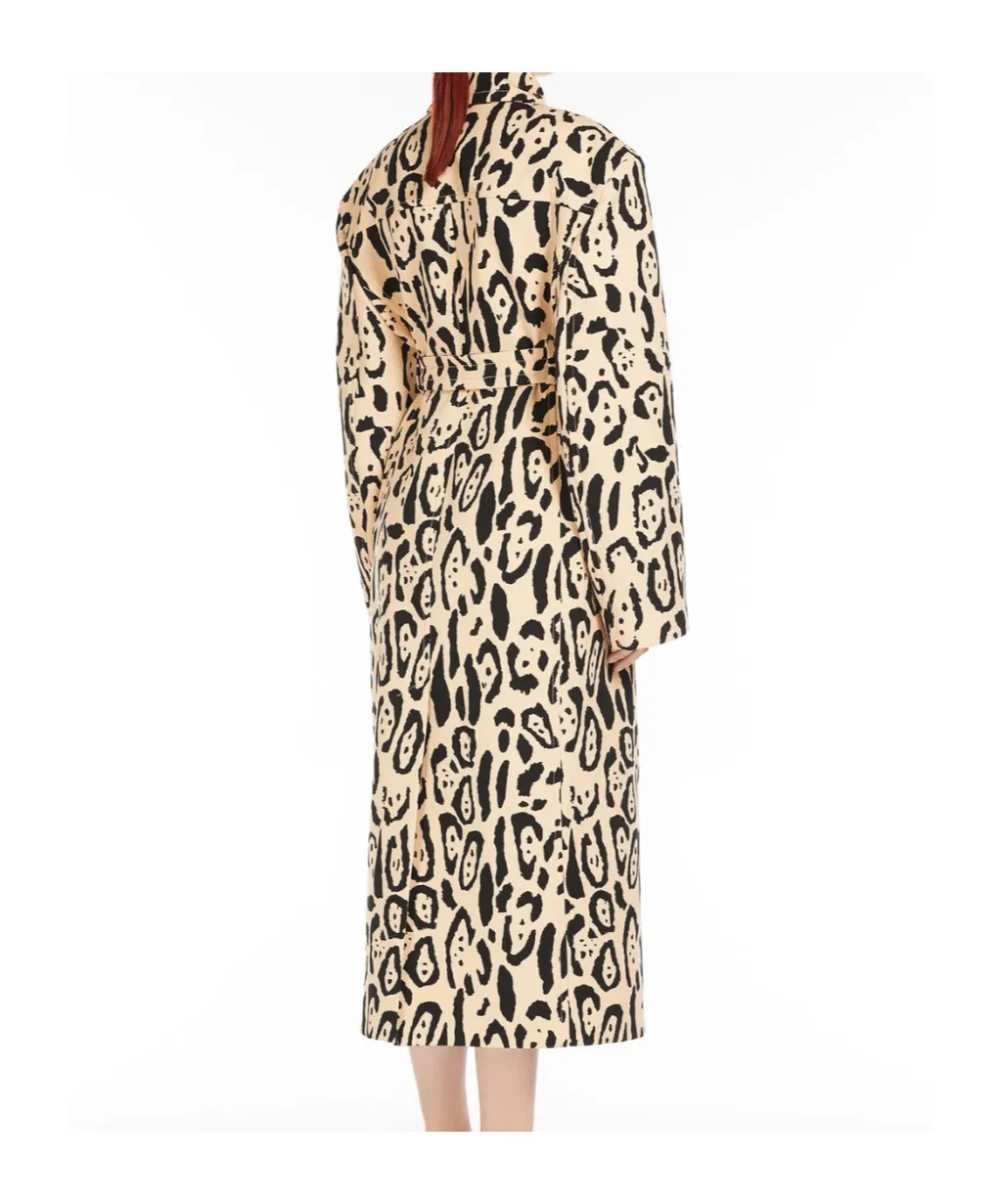 Grembo All-Over Patterned Trench Coat