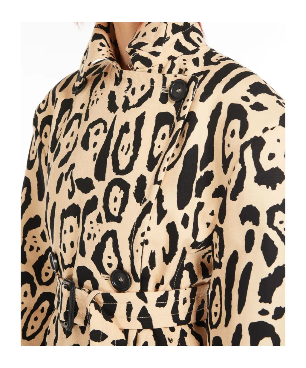 Grembo All-Over Patterned Trench Coat