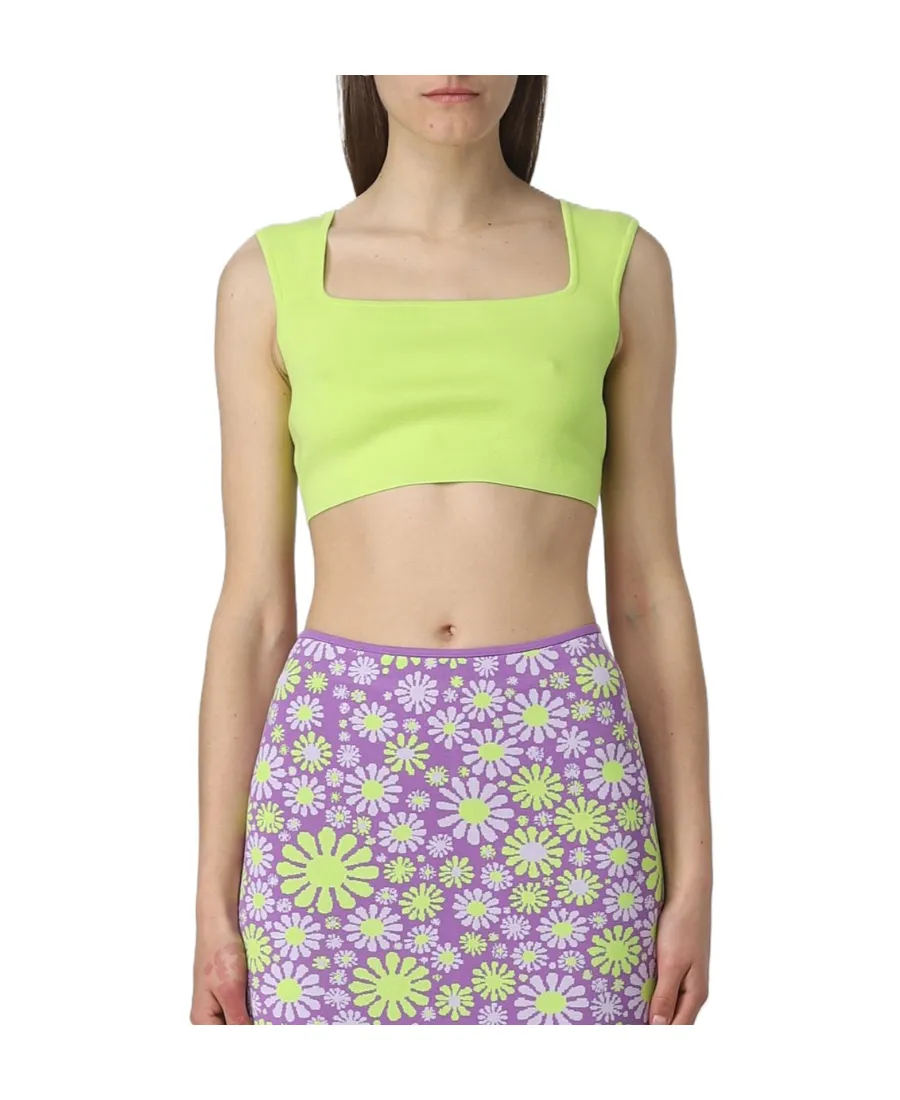 Sleeveless Cotton Cropped Top