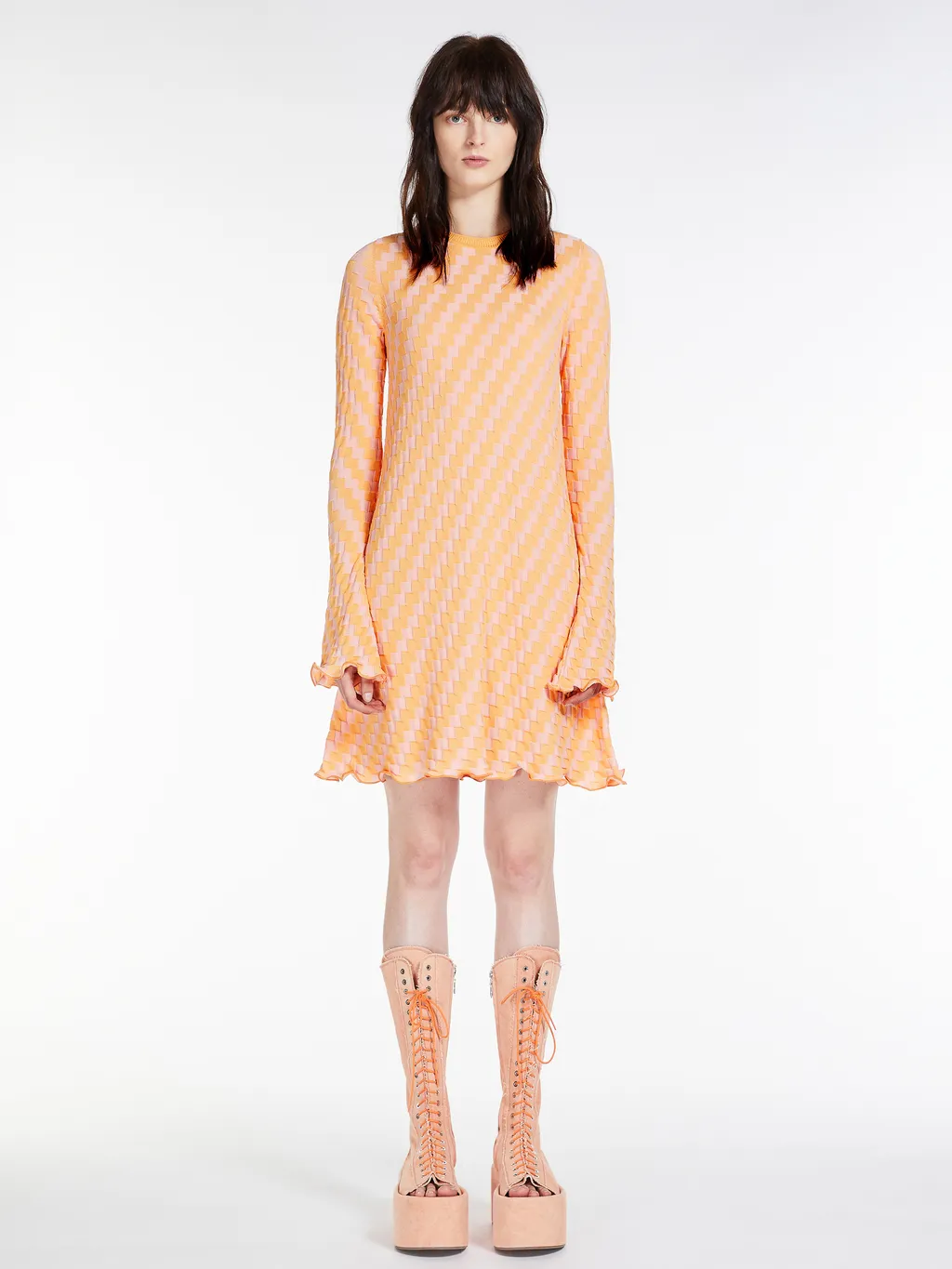 Long-Sleeved Cotton Dress