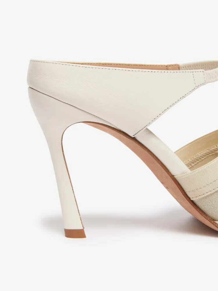 100Mm Thong-Strap Leather Mules