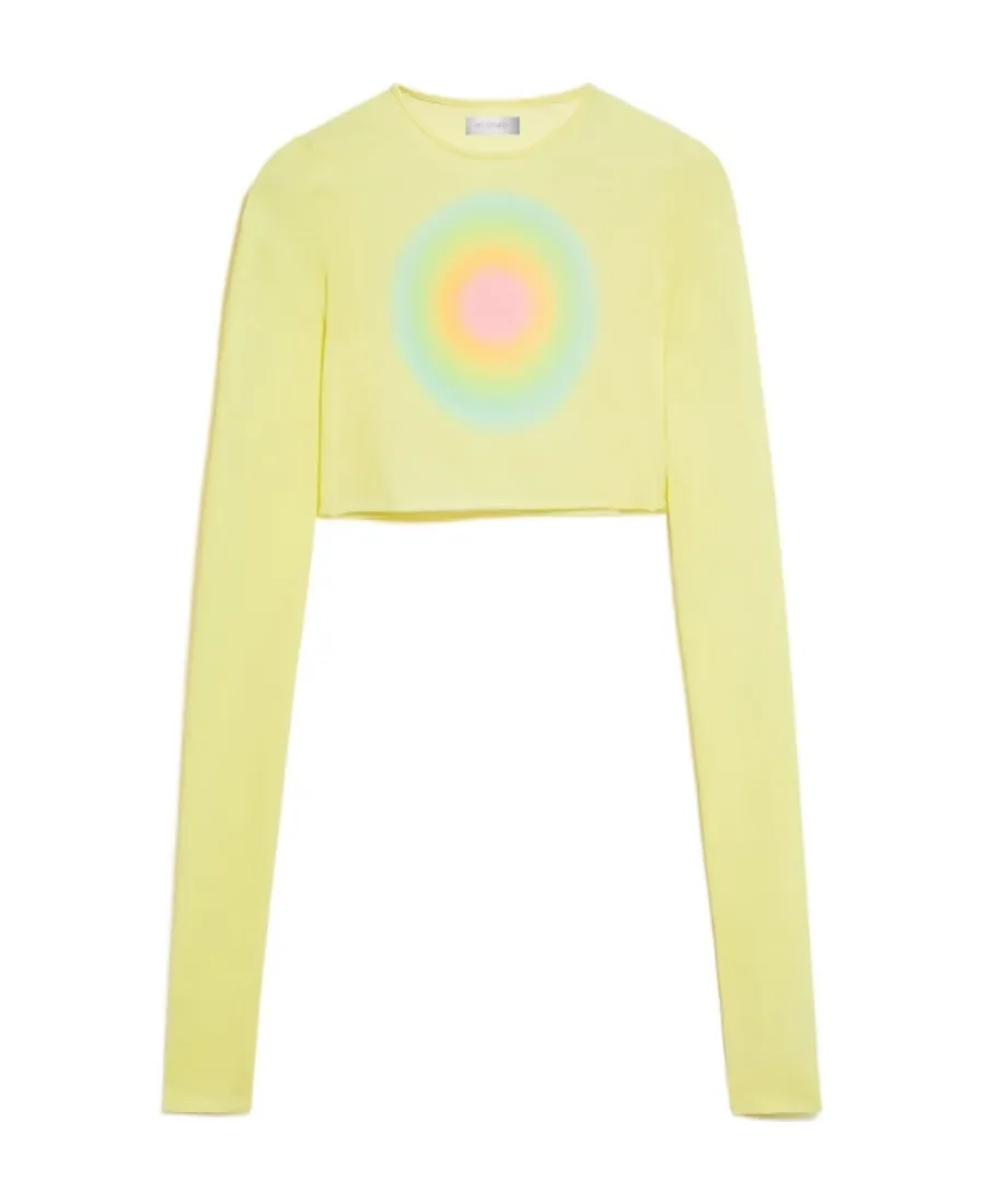 Rainbow-Motif Fitted T-Shirt