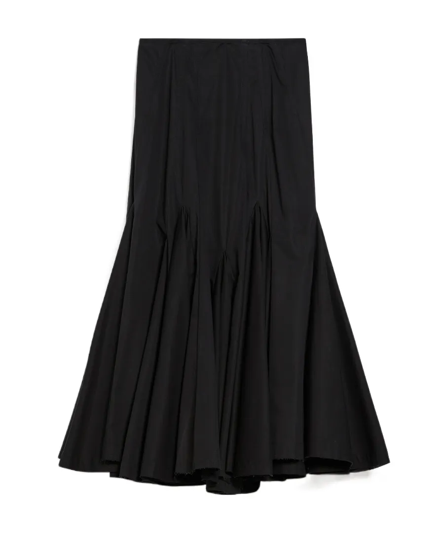 A-Line Cotton Midi Skirt