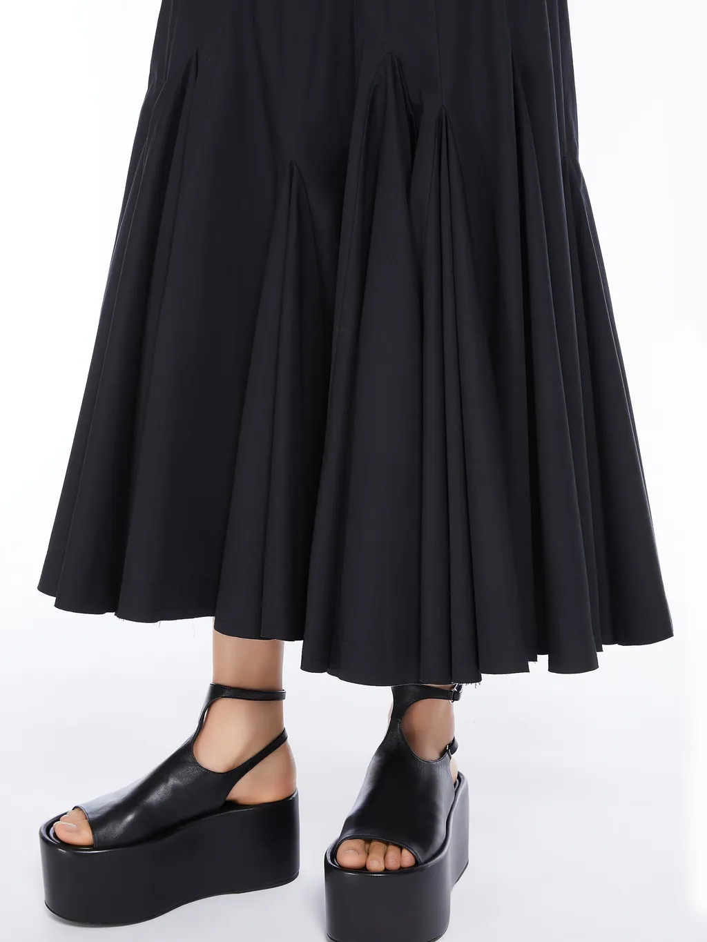 A-Line Cotton Midi Skirt