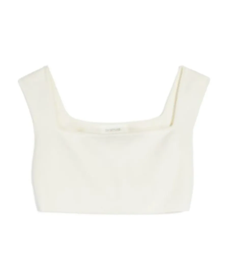 Sleeveless Cotton Crop Top