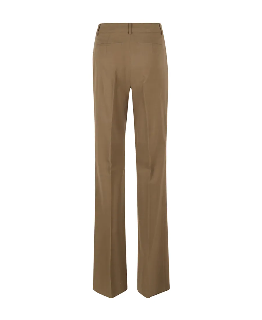 Straight Leg Satin Trousers