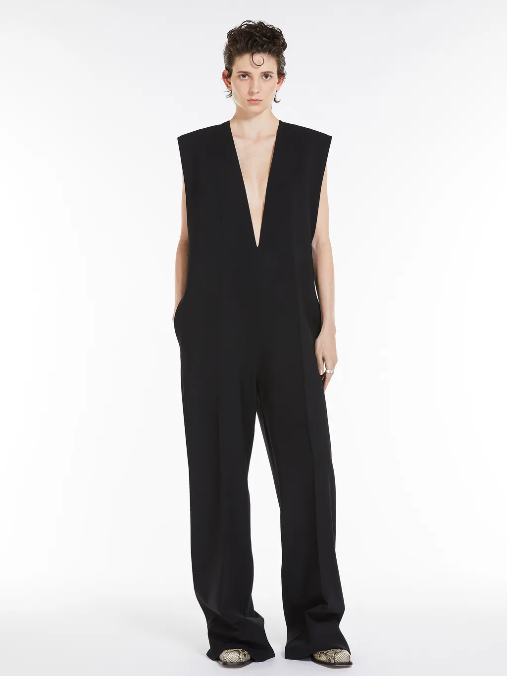 V-Neck Sleeveless Jumpsuit