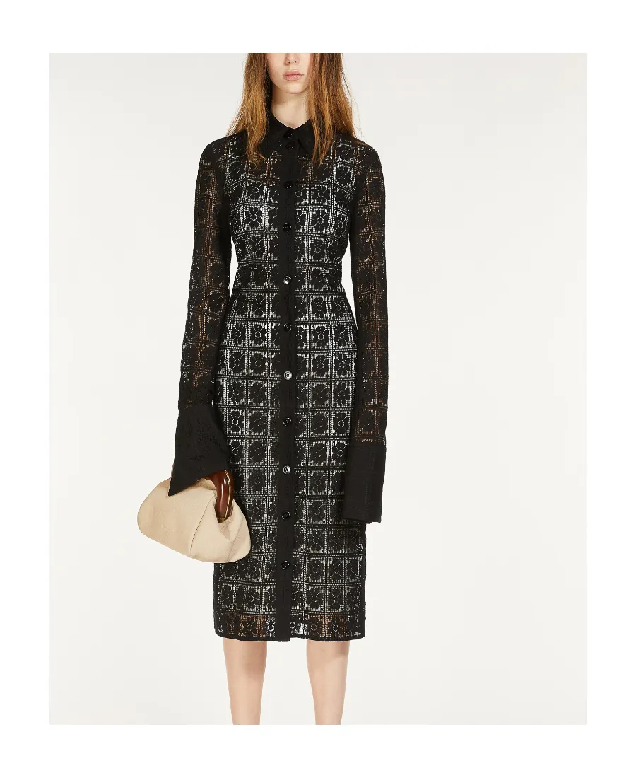 Floral-Lace Midi Dress