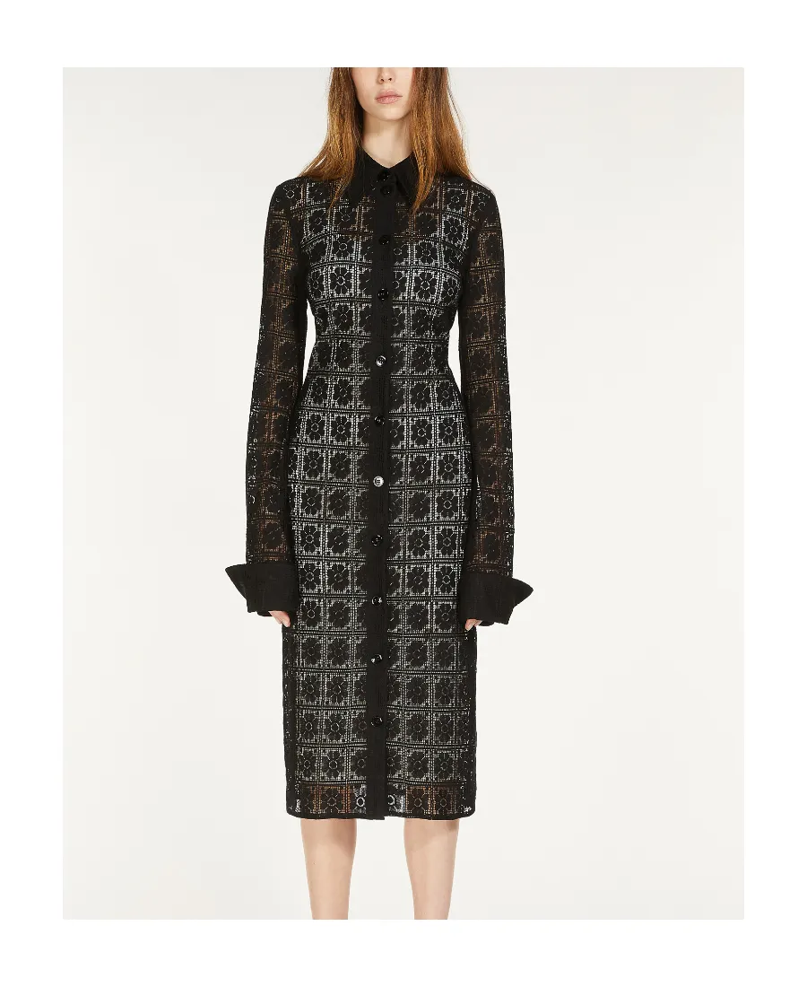 Floral-Lace Midi Dress