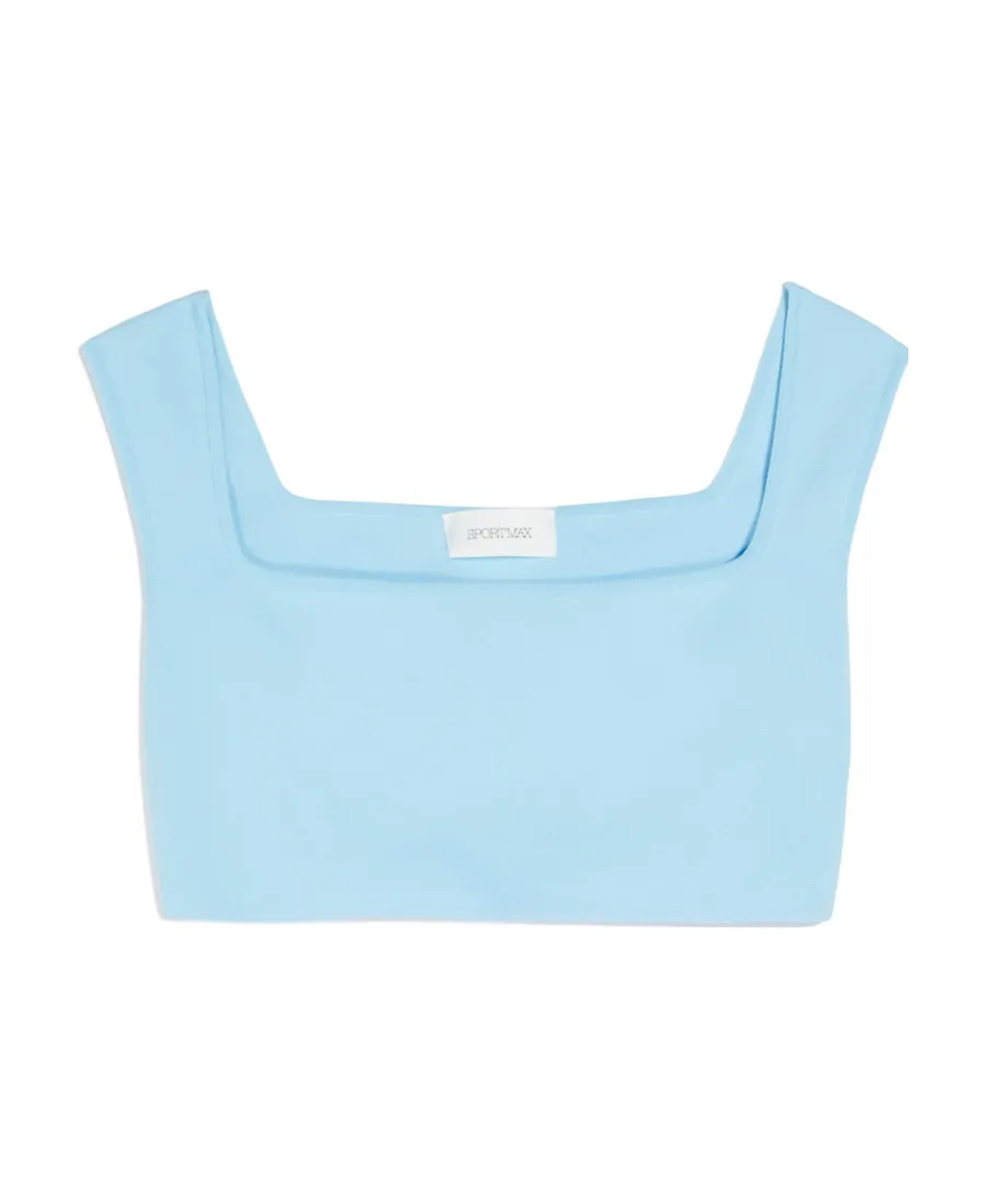 Square-Neck Cropped Vest Top
