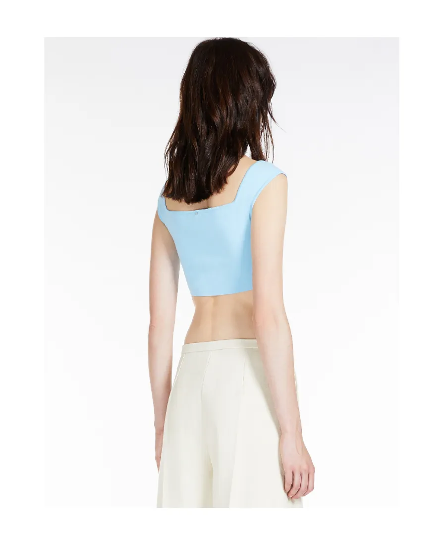 Square-Neck Cropped Vest Top