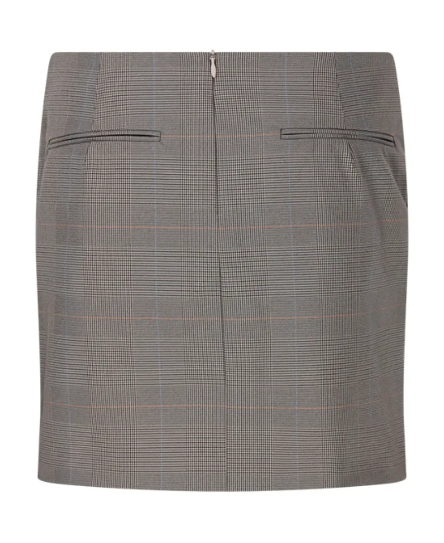 Nigella Pleated Check-Pattern Miniskirt