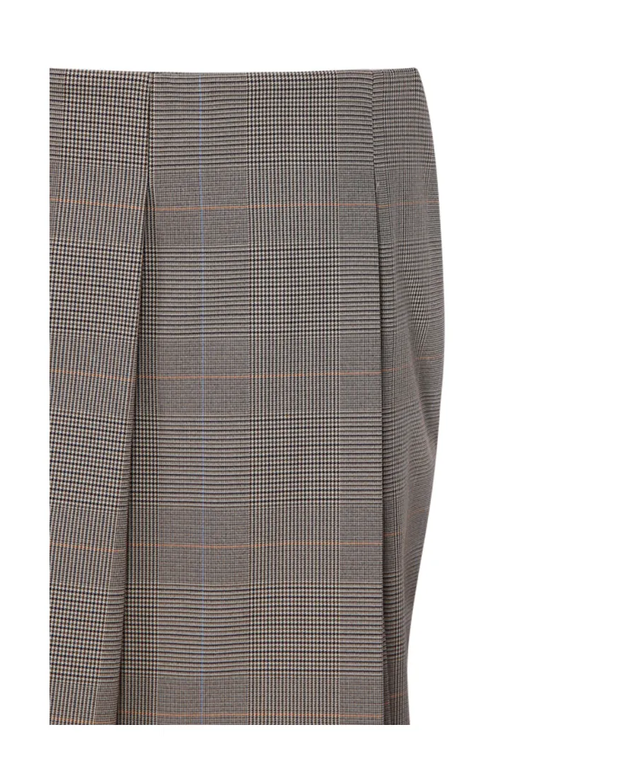 Nigella Pleated Check-Pattern Miniskirt