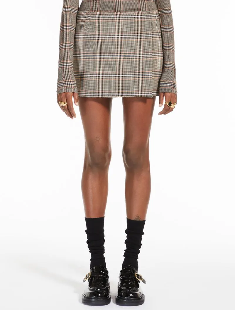 Staffa Check-Pattern Mini Skirt