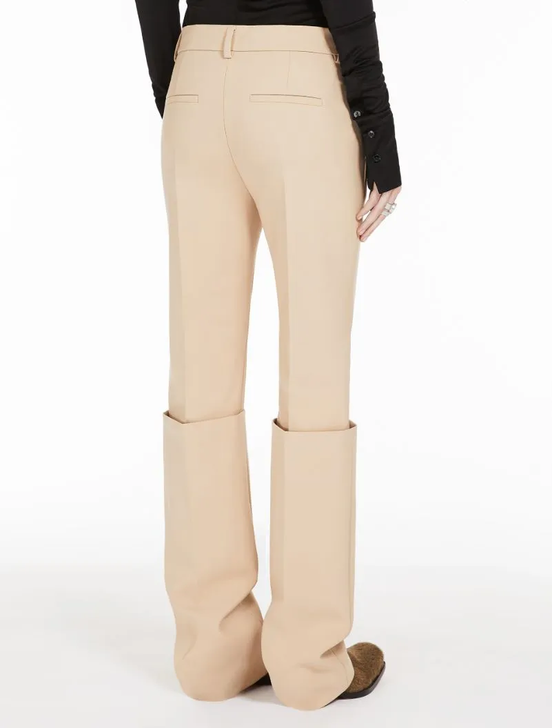 Belted Straight Leg Trousers