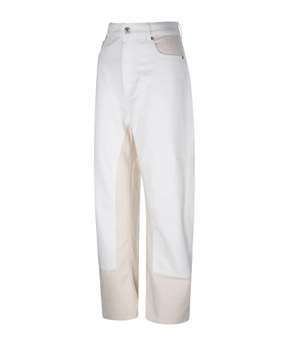 Logo Patch Straight Leg Jeans