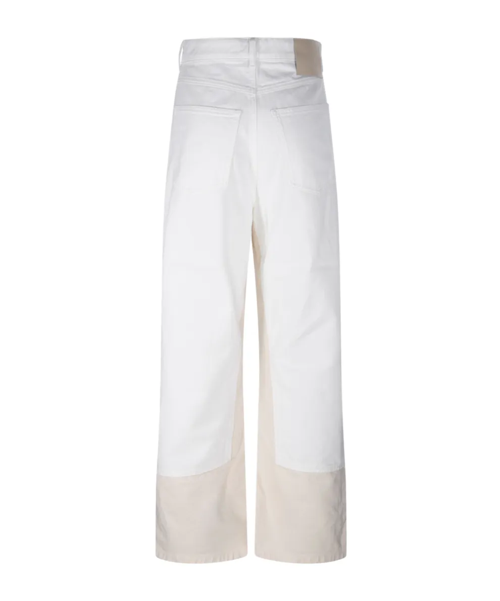 Logo Patch Straight Leg Jeans