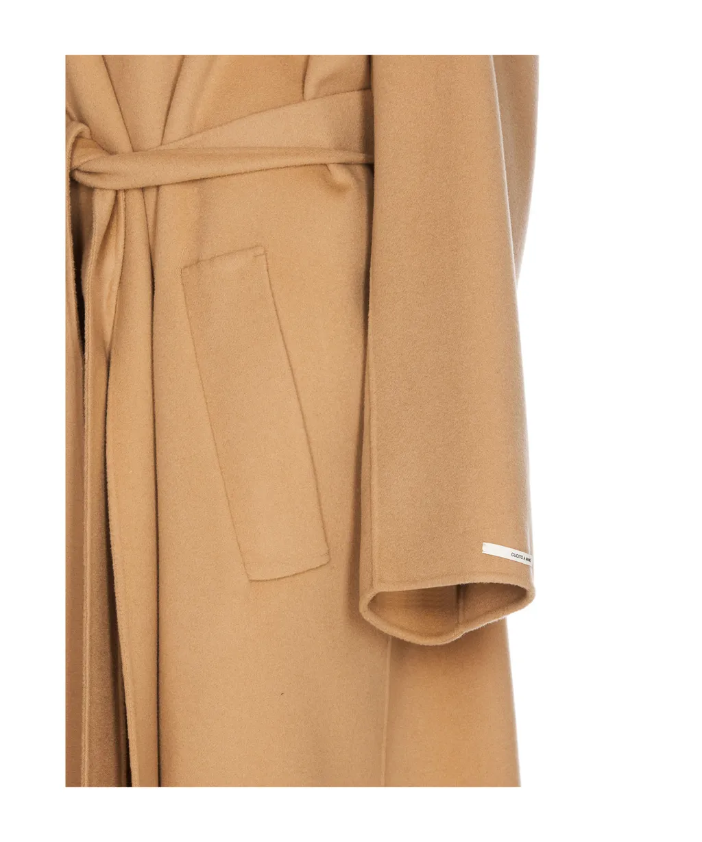 Belted Long-Sleeved Coat