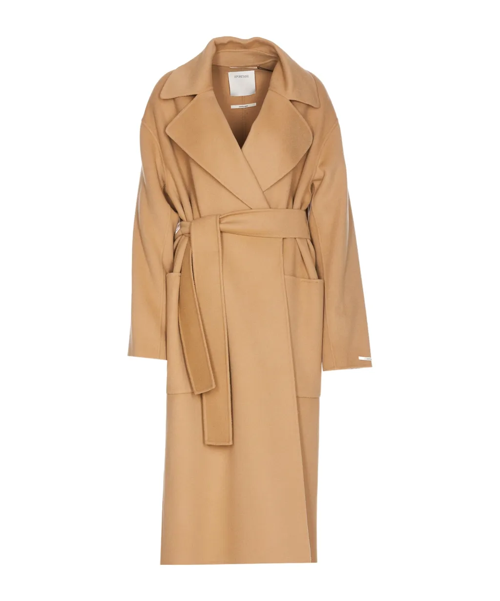 Belted Long-Sleeved Coat