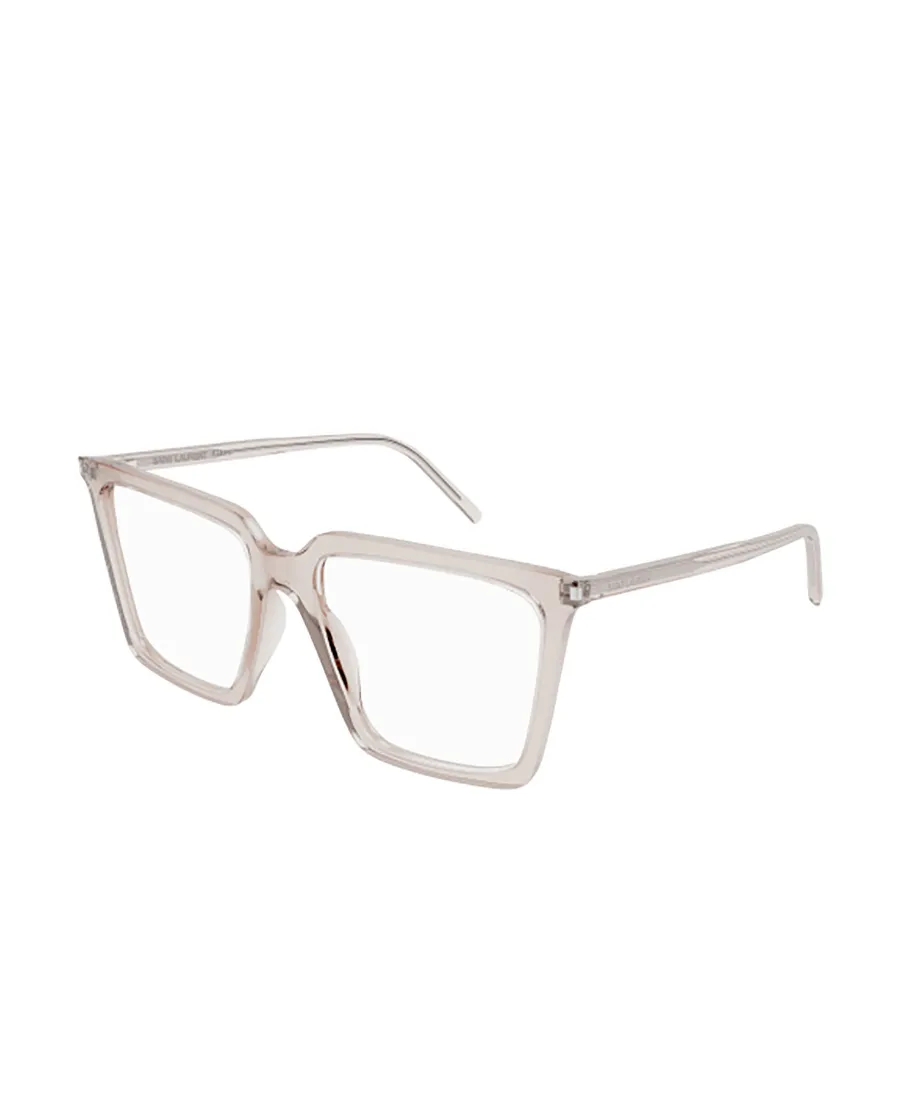 Square-Frame Transparent Sunglasses