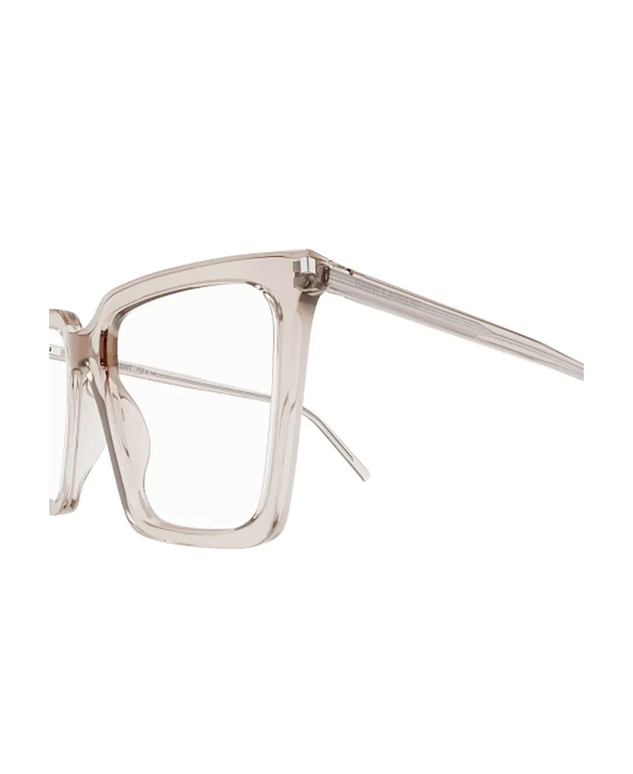 Square-Frame Transparent Sunglasses
