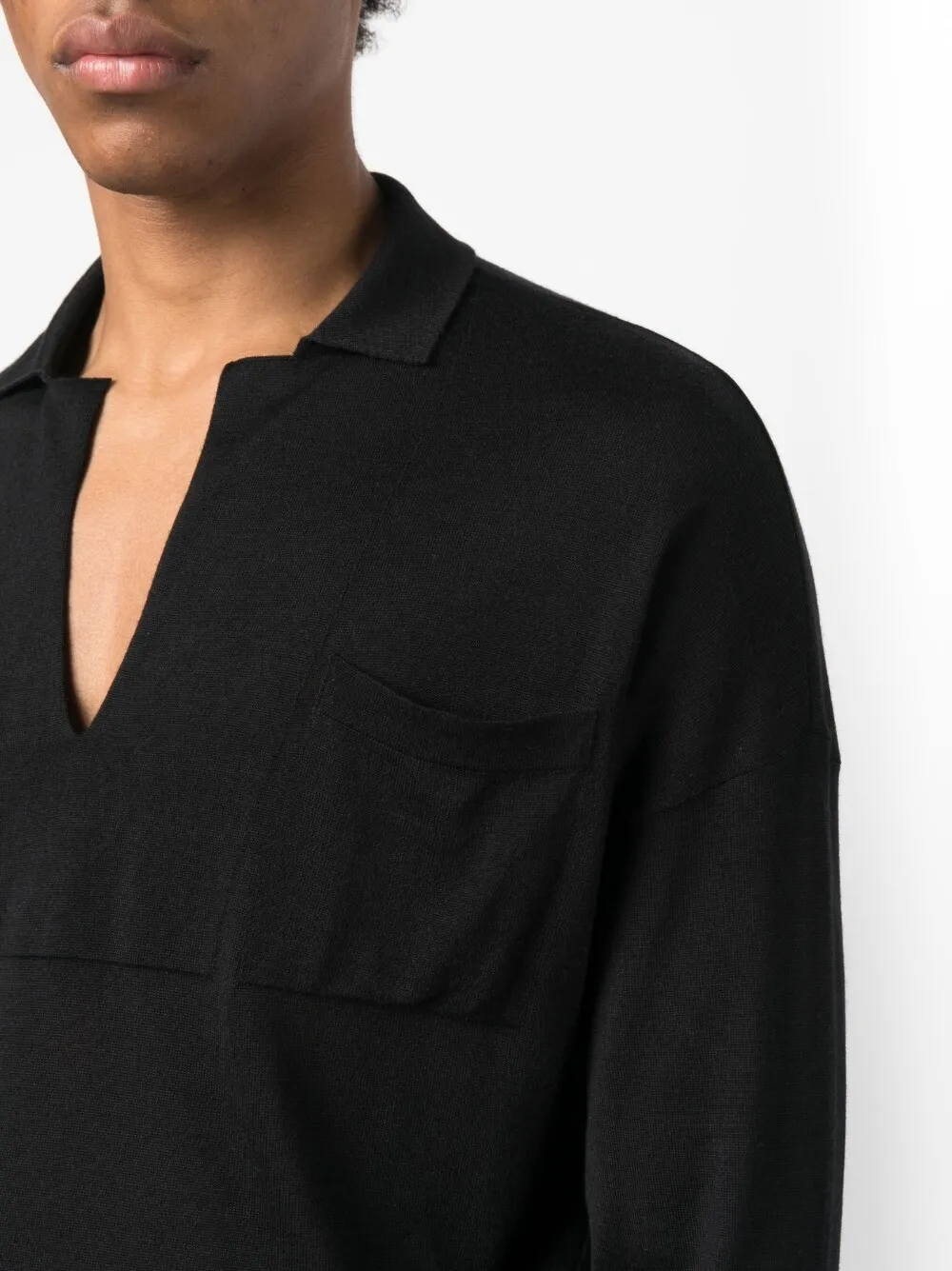 V-Neck Long-Sleeve Sweatshirt