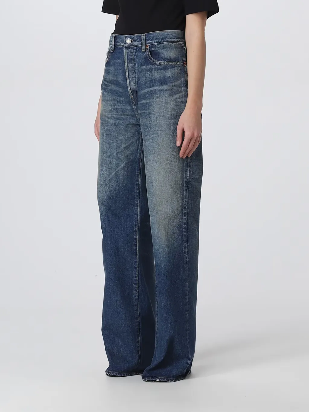 High Waist Straight Leg Jeans