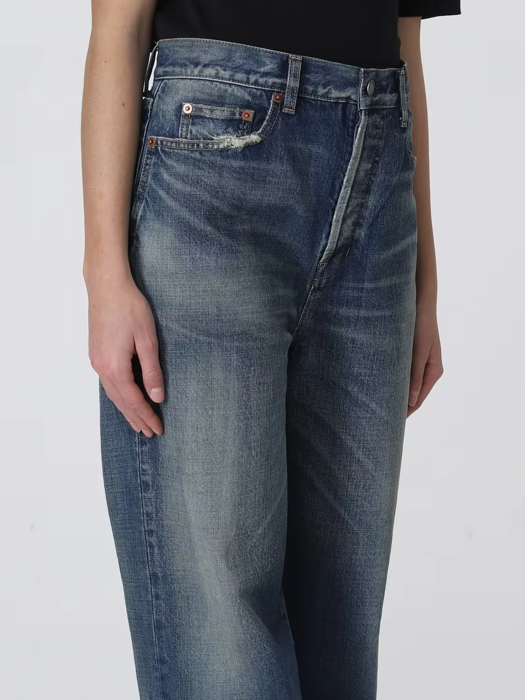 High Waist Straight Leg Jeans