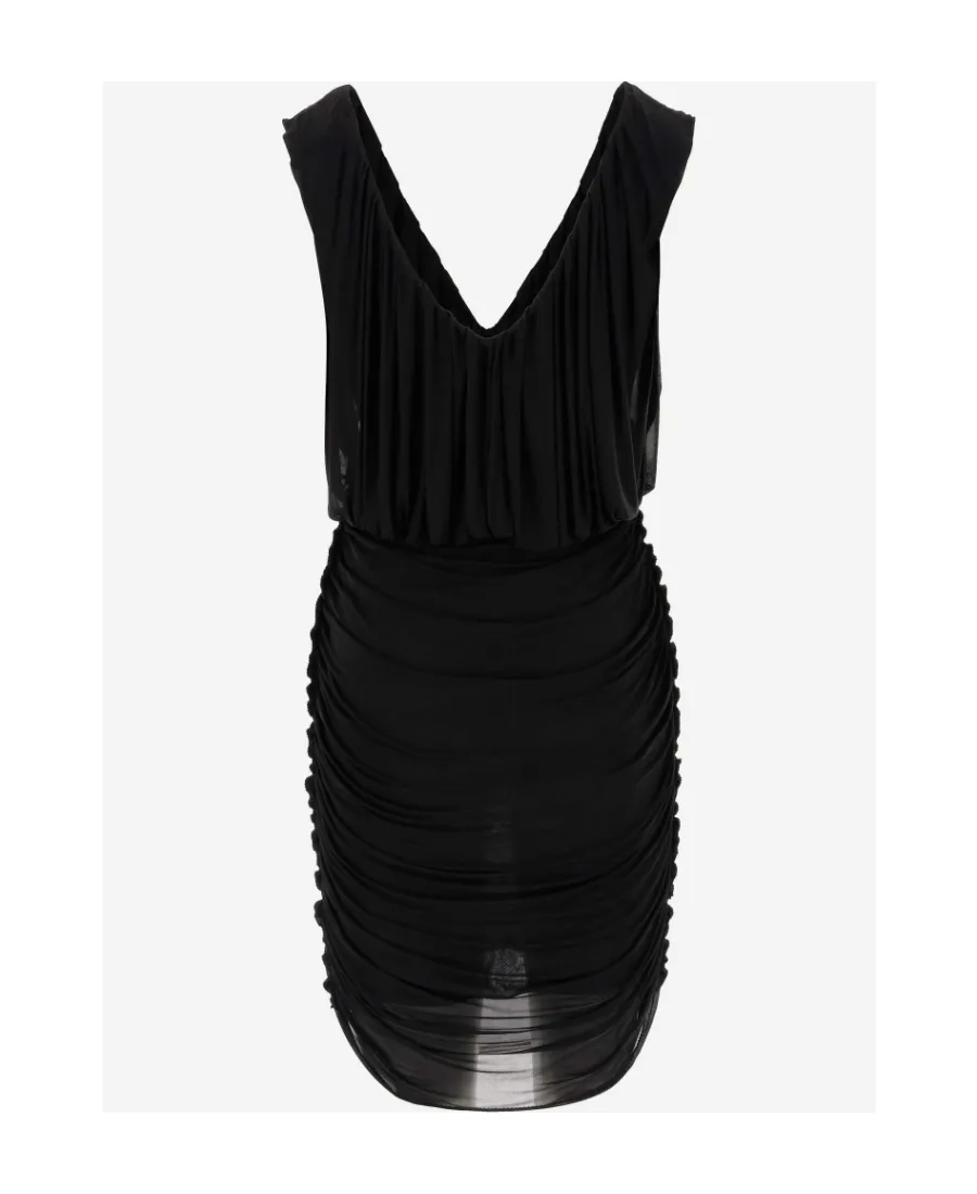Draped Sleeveless Dress