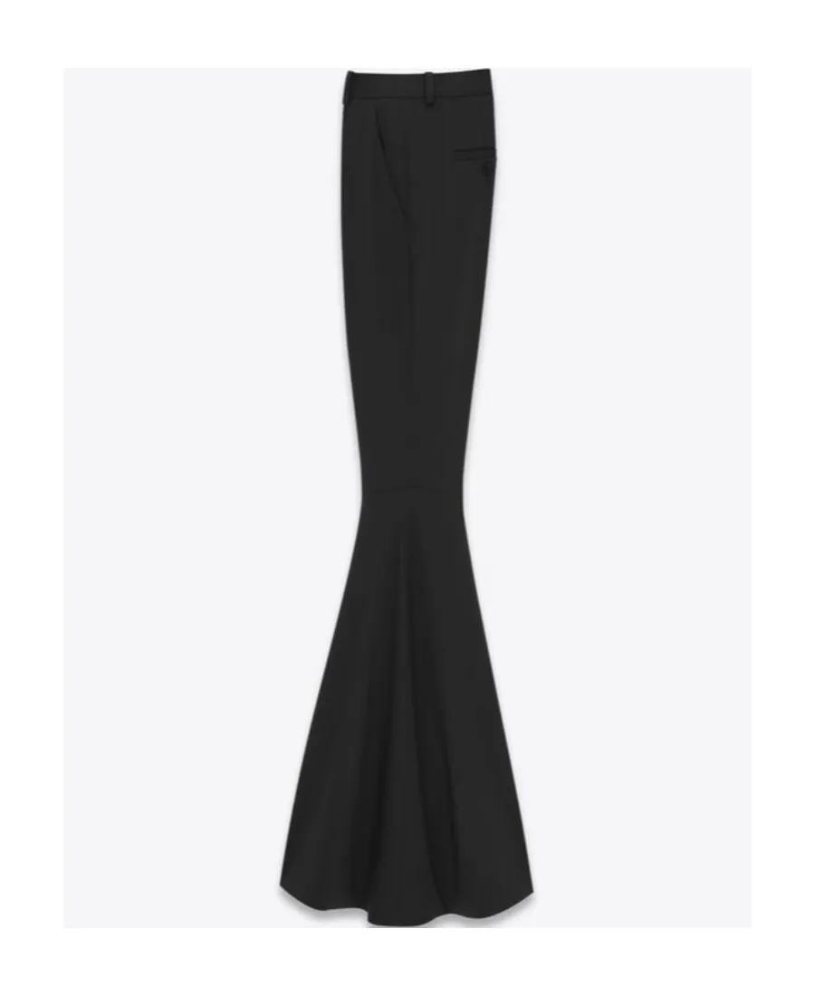 Low-Waisted Flared Trousers