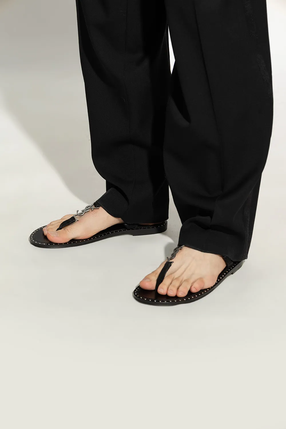 Cassandra Logo Plaque Sandals