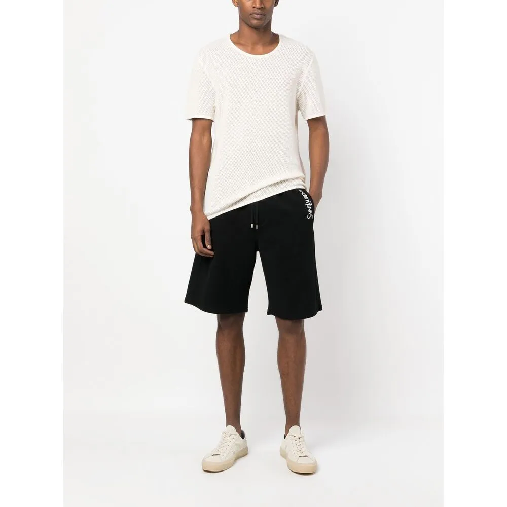 Logo Embroidered Drawstring Shorts