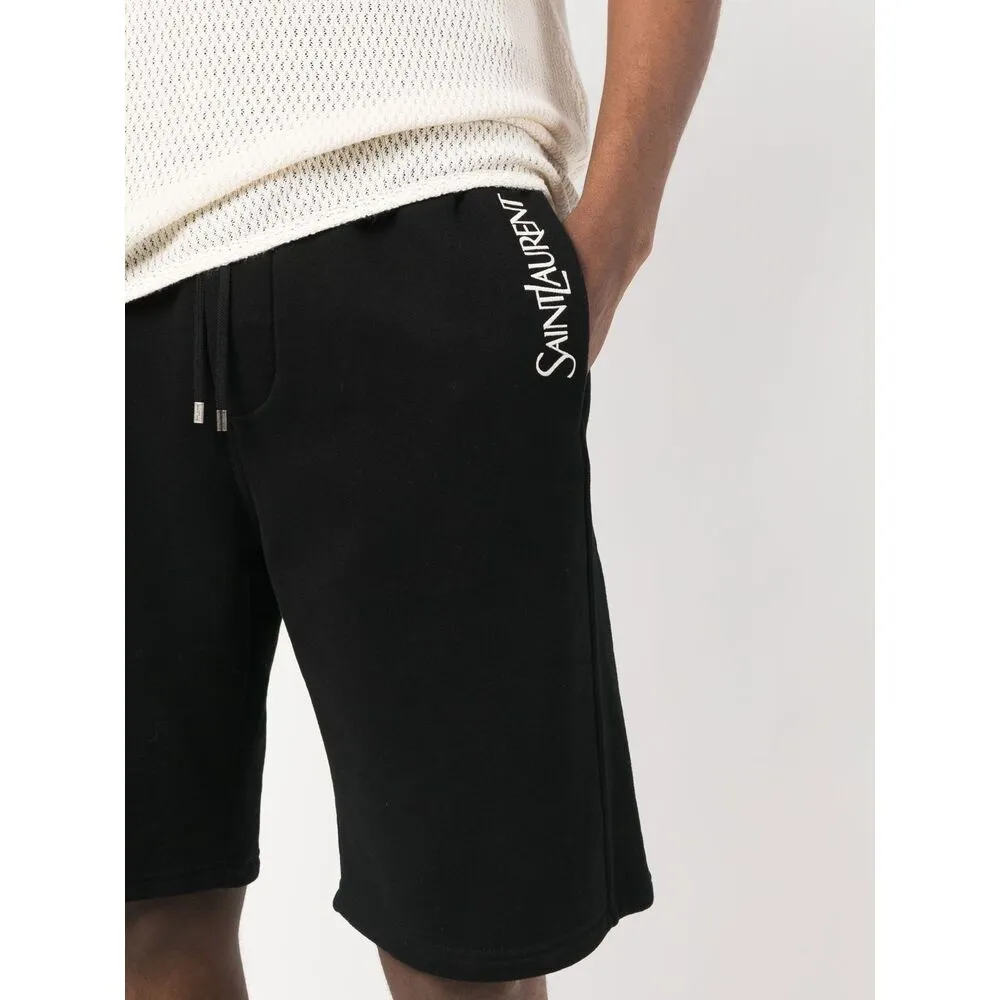 Logo Embroidered Drawstring Shorts