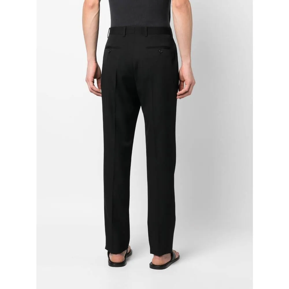 Button Detailed Straight Leg Trousers