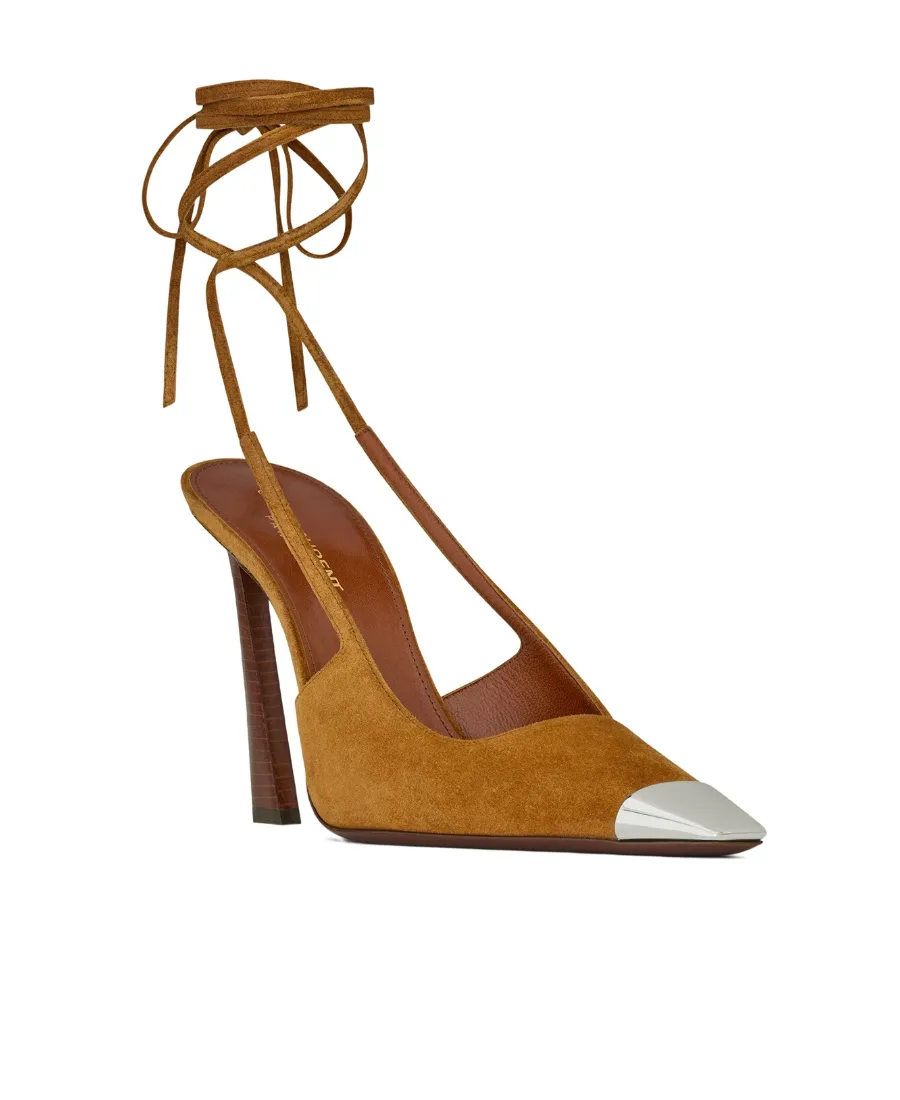 Blade Slingback Pumps In Suede