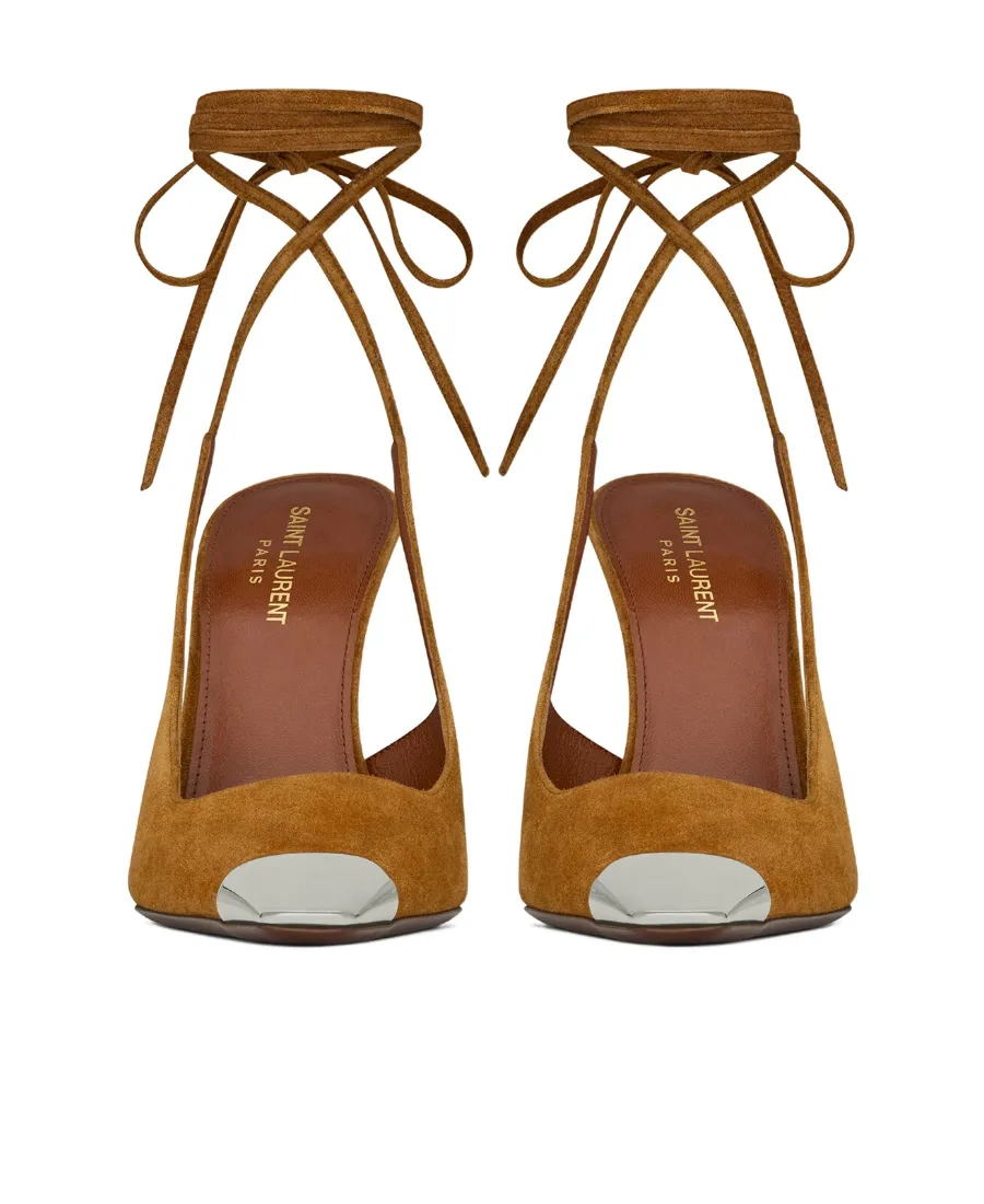 Blade Slingback Pumps In Suede