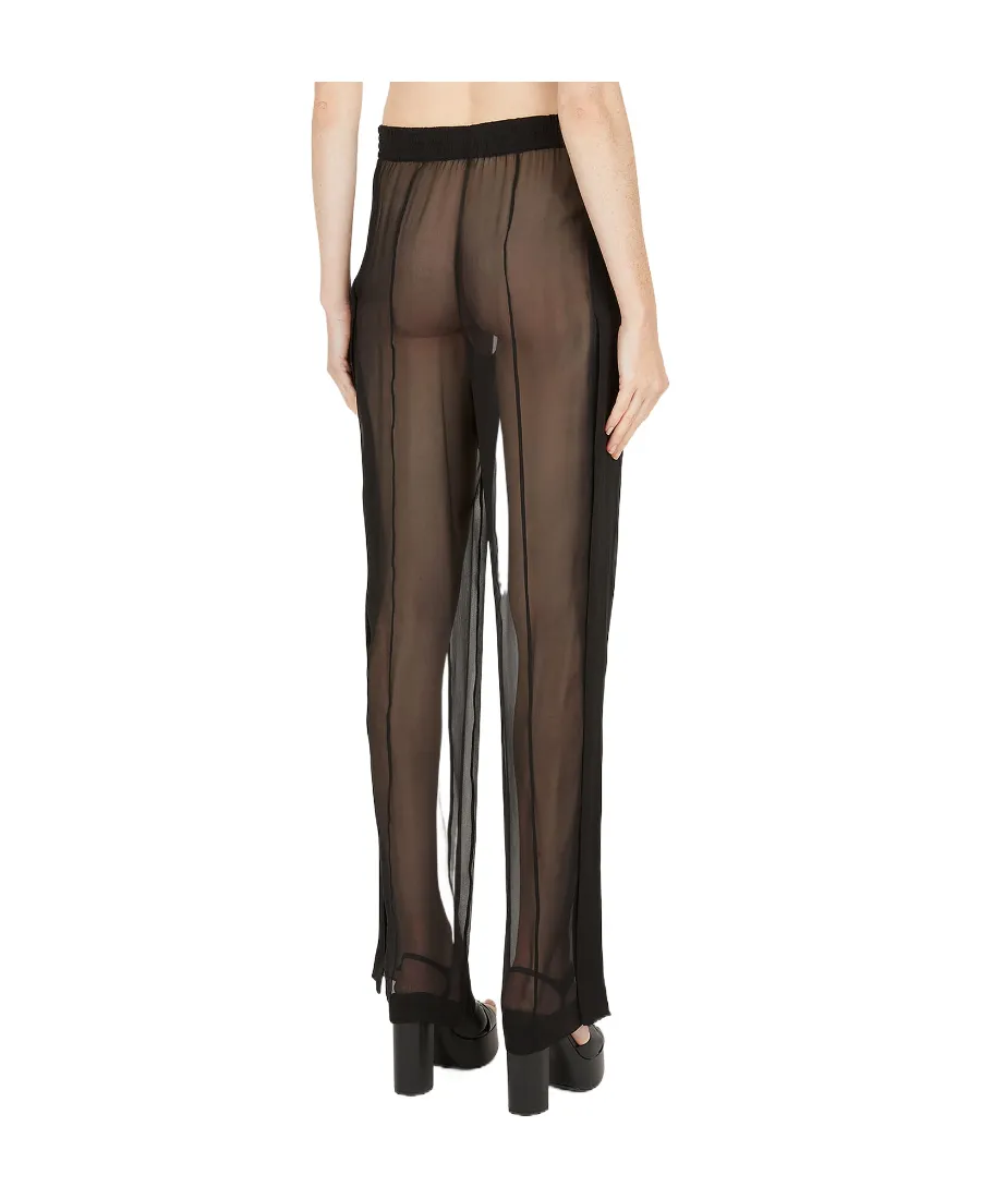Silk Straight-Leg Trousers