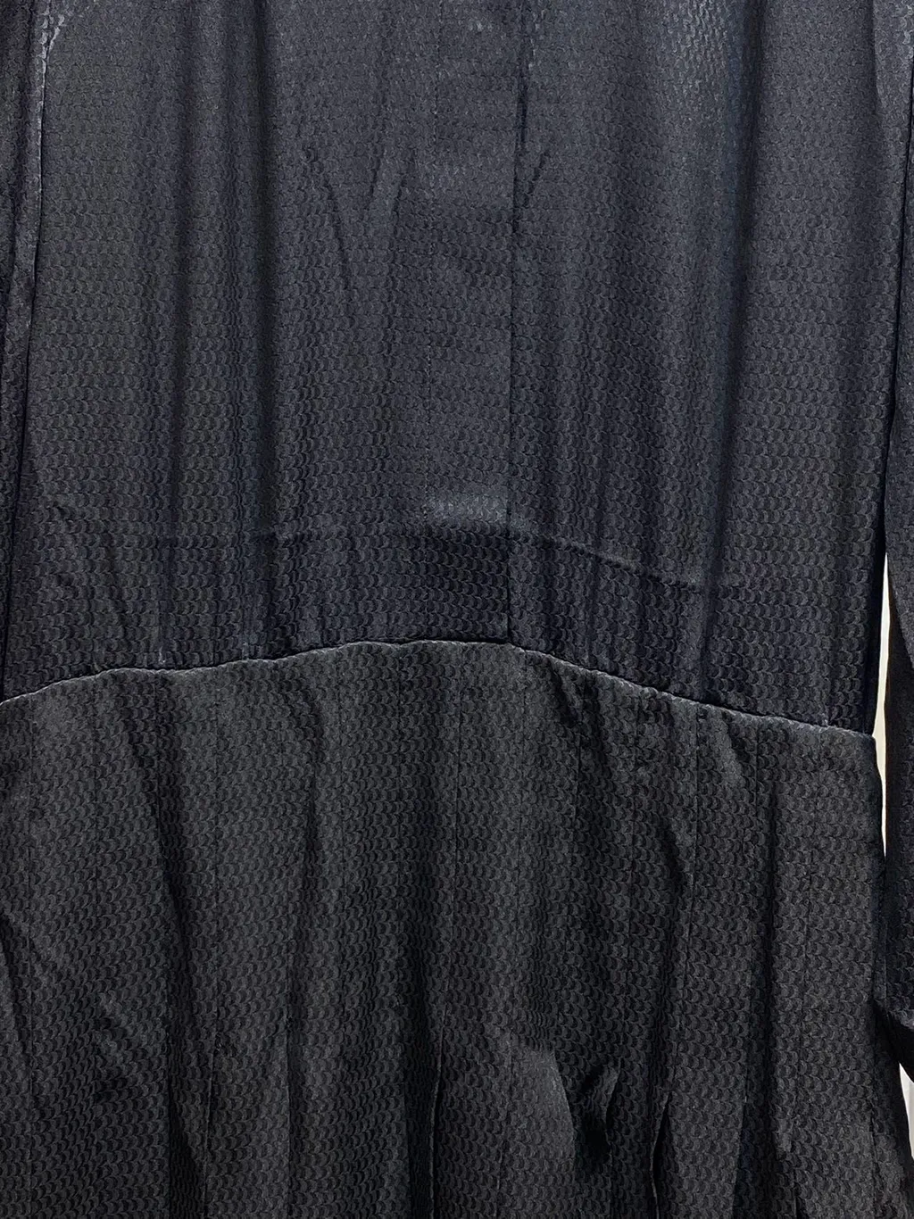 Pleated Long-Sleeved Dress