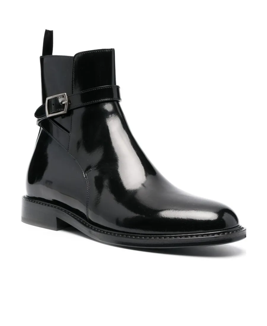 Patent Leather Ankle Boots